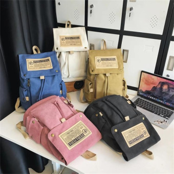 Travel Canvas Backpack Large Capacity School Bags for Teenage Girls and Boys(Pink)