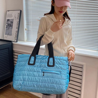 Large Capacity Short-distance Travel Bag Swimming Training Sports Fitness Handbag(Lake Blue)