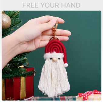 Holiday Cartoon Cute Santa Claus Bag Ornament Keychain Pendant(K68875)