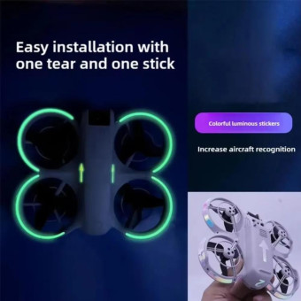 For DJI Neo Luminous Stickers Night Glow Cool Film(Grass Green)