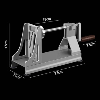 Multifunctional Rotary Potato Slicer Kitchen Hand Crank Slicing Tool(Aluminum Alloy Model)