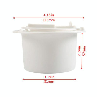Yacht RV Round Wire Hatch Storage Box(White)