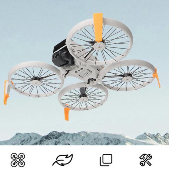 For DJI Flip CQT 4 In 1 Drone Folding Booster Stand Scratch and Wear Resistant Landing Protective Bracket(Gray)