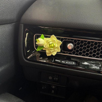 Car Aromatherapy Diffuser Stone Auto Air Vent Gardenia Decorative Fragrance(Green)
