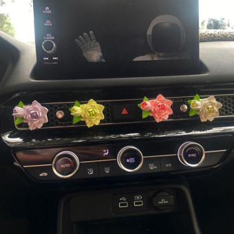 Car Aromatherapy Diffuser Stone Auto Air Vent Gardenia Decorative Fragrance(Green)