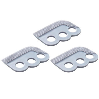 3pcs /Pack Double-sided Soft Rubber Pet Shaving Brush Sofa Clothing Hair Removal Brush(Gray)