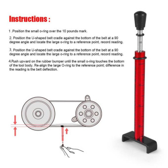 Motorcycle Belt Tension Test Tool For Belt Replacement / Adjustment Or Wheel Repair(Gold)