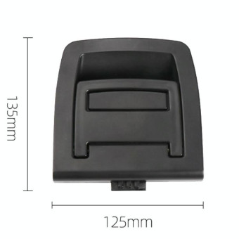 For BMW X5 E70 / X6 E71 E72 Car Boot Handle Inside Trunk Lid Bottom Plate Handle 51479120283(Without Lock Hole Black)