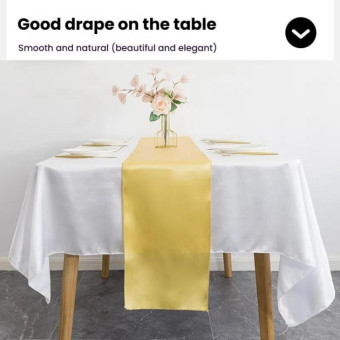 29x275cm Hotel Wedding Tablecloth Decorative Polyester Sateen Coffee Table Runner Sateen Desk Flag(Black)