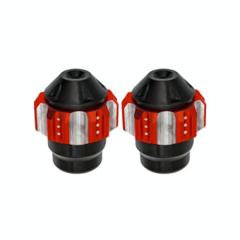 1pair QCB-011 Universal Aluminum Alloy Anti-Fall Front Fork Cup Motorcycle Wheel Protection Ball(Red)
