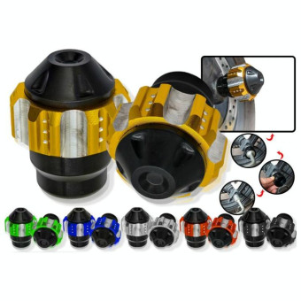 1pair QCB-011 Universal Aluminum Alloy Anti-Fall Front Fork Cup Motorcycle Wheel Protection Ball(Silver)