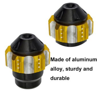 1pair QCB-011 Universal Aluminum Alloy Anti-Fall Front Fork Cup Motorcycle Wheel Protection Ball(Gold)