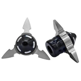 1pair QCB-034 Aluminum Alloy Dart Front Fork Cup Wheel Anti-fall Wear-resistant Decorative Cup(Silver)