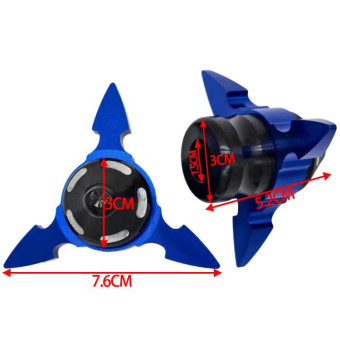 1pair QCB-034 Aluminum Alloy Dart Front Fork Cup Wheel Anti-fall Wear-resistant Decorative Cup(Blue)