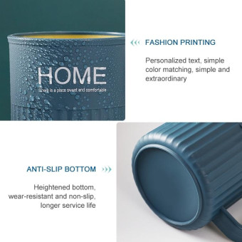 Creative Double Plastic Mouthwash Cup for Household Brushing Cups, Capacity:301-400ml(Light Blue)