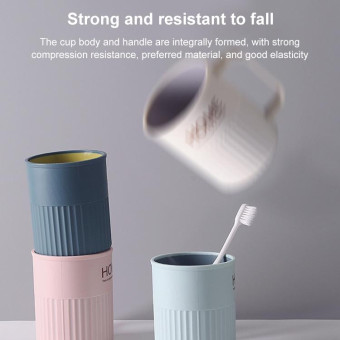 Creative Double Plastic Mouthwash Cup for Household Brushing Cups, Capacity:301-400ml(Light Blue)