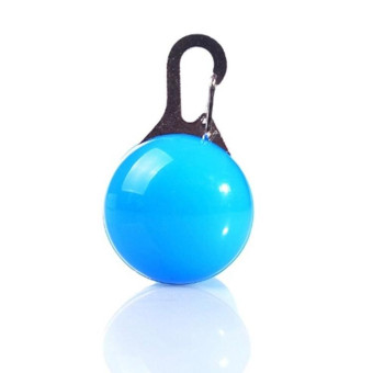 LED Flashlight Dog Cat Collar Glowing Pendant Luminous Bright Decoration Collars(Blue)