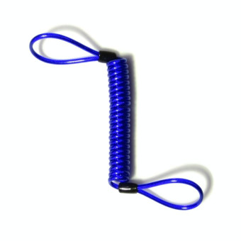 Alarm Disc Lock Security Anti Thief Motorbike Wheel Disc Brake Spring Cable(Blue)