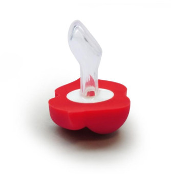 3 PCS Newborn Pacifier Red Lips Dummy Pacifiers Funny Silicone Baby Nipples Teether Soothers Pacifier(Rose red)