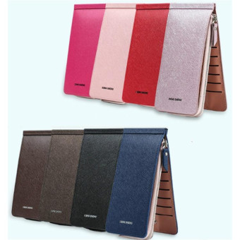 Ultra-thin Wallet Multi-card Position Multi-function Card Package Wallet(Pink)