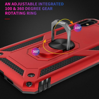 Sergeant Armor Shockproof TPU + PC Protective Case for Xiaomi Mi 9, with 360 Degree Rotation Holder(Blue)