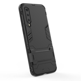 Shockproof PC + TPU Case for Xiaomi Mi 9 SE, with Holder(Red)