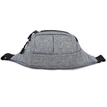 Pure Color Multi-function Casual Pockets Waterproof Chest Bag Waist Sport Bag (Black)