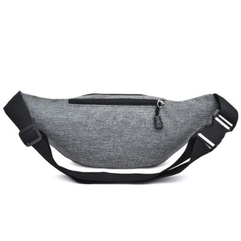 Pure Color Multi-function Casual Pockets Waterproof Chest Bag Waist Sport Bag (Black)