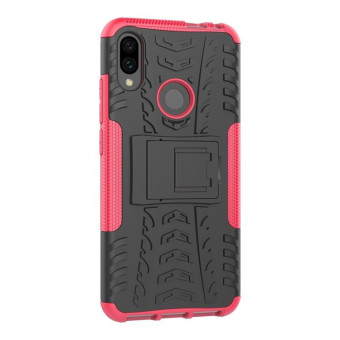 Tire Texture TPU+PC Shockproof Phone Case for Xiaomi Redmi Note 7, with Holder