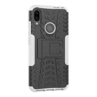 Tire Texture TPU+PC Shockproof Phone Case for Xiaomi Redmi Note 7, with Holder