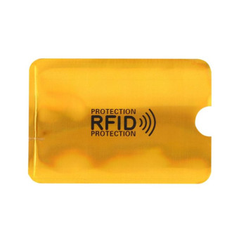 100pcs Aluminum Foil RFID Blocking Credit Card ID Bank Card Case Card Holder Cover, Size: 9 x 6.3cm (Gold)