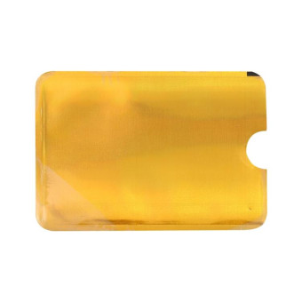 100pcs Aluminum Foil RFID Blocking Credit Card ID Bank Card Case Card Holder Cover, Size: 9 x 6.3cm (Gold)