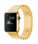 For Apple Watch 42mm Stainless Steel Watch Band(Gold)