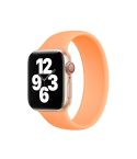 For Apple Watch Ultra 49mm&Watch Ultra 2 49mm / Series 10 46mm / 9&8&7 45mm / SE 3&SE 2&6&SE&5&4 44mm / 3&2&1 42mm Solid Color Elastic Silicone Watch Band, Size:S 130mm (Calendula)