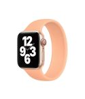 For Apple Watch Ultra 49mm&Watch Ultra 2 49mm / Series 10 46mm / 9&8&7 45mm / SE 3&SE 2&6&SE&5&4 44mm / 3&2&1 42mm Solid Color Elastic Silicone Watch Band, Size:S 130mm (Cantaloupe)