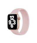 For Apple Watch Ultra 49mm&Watch Ultra 2 49mm / Series 10 46mm / 9&8&7 45mm / SE 3&SE 2&6&SE&5&4 44mm / 3&2&1 42mm Solid Color Elastic Silicone Watch Band, Size:S 130mm (Gray Pink)