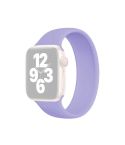 For Apple Watch Ultra 49mm&Watch Ultra 2 49mm / Series 10 46mm / 9&8&7 45mm / SE 3&SE 2&6&SE&5&4 44mm / 3&2&1 42mm Solid Color Elastic Silicone Watch Band, Size:L 156mm (British Lavender)