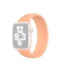 For Apple Watch Ultra 49mm&Watch Ultra 2 49mm / Series 10 46mm / 9&8&7 45mm / SE 3&SE 2&6&SE&5&4 44mm / 3&2&1 42mm Solid Color Elastic Silicone Watch Band, Size:L 156mm (Cantaloupe)
