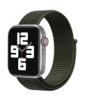 For Apple Watch 46mm / 49mm / 45mm / 44mm Simple Fashion Nylon Watch Band with Magic Stick(Army Green)