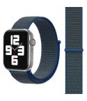For Apple Watch 46mm / 49mm / 45mm / 44mm Simple Fashion Nylon Watch Band with Magic Stick(Dark Blue)