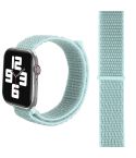 For Apple Watch 46mm / 49mm / 45mm / 44mm Simple Fashion Nylon Watch Band with Magic Stick(Mint Green)