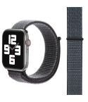 For Apple Watch 46mm / 49mm / 45mm / 44mm Simple Fashion Nylon Watch Band with Magic Stick(Space Grey)