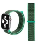 For Apple Watch 42mm / 41mm / 40mm / 38mm Simple Fashion Nylon Watch Band with Magic Stick(Grass Green)