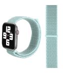 For Apple Watch 42mm / 41mm / 40mm / 38mm Simple Fashion Nylon Watch Band with Magic Stick(Grey Green)