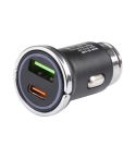 AR-CA08 12W 2A USB-C / Type-C + USB Ports Car Charger (Black)