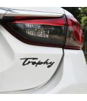 Car TROPHY Personalized Aluminum Alloy Decorative Stickers, Size: 11.5x2.5x0.35cm (Black)