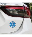 Car Star of Life Personalized Aluminum Alloy Decorative Stickers, Size: 6.5x0.5cm (Blue)