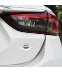 Car Number 6 Personalized Aluminum Alloy Decorative Stickers, Size:10x4x0.4cm (Silver)