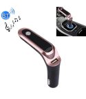 CARS7 Bluetooth Car Charger with Digital Display for Mobile Phone(Rose Gold)
