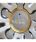 4 PCS Car Aluminum Wheel Hub Deroration Ring For Audi(Gold)